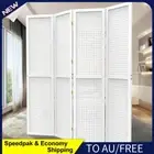 AU 4 Panel Art Display Panels Wooden Folding Privacy Screen Foldable Privacy Scr