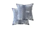 Accessorize Pair of Stonewashed Denim Ripped Linen Cotton European Pillowcases