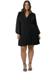 [Pink Dusk] Feverish Nights Tuxedo Mini Dress in Black