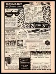 1969 Sports Liquidators Burbank CA "Fish Locator" Glasses Vintage Lures Print Ad