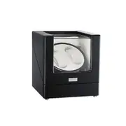 Automatic Winding Watch Box Mechanical Winder Device With Led Black White Watch Winders