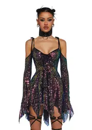 [Dolls Kill] F is For Fairies Handkerchief Dress - Sequin (Brooklyn)