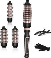 Thermal Brush 3 in 1 Set Ionic Heated Round Curling Create Large, Black