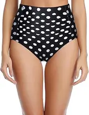 [Tempt Me] Women Retro High Waisted Bikini Bottoms Tummy Control Swimsuit Bottoms
