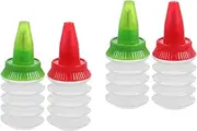OKUMEYR 2sets Cake Decorating Icing Bottles Cookie Decorating Supply Fondant Icing Bottles for Cake Baking Tools 2pcs*2 Random Color
