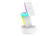 3 in 1 QI Charging Stand Dock 15W Lightning Wireless ic Fast Charging Station for iPhone 1613 Pro Max and iWatch Series for AirPods(white)