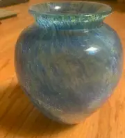 SASAKI ART GLASS Rustica Crackle glass design New in box