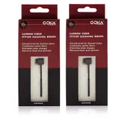 2x Silcron Conductive Carbon Fiber Anti-Static Vinyl Stylus Smooth Cleaner Brush