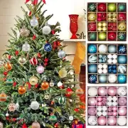 44Pcs Christmas Tree Xmas Balls Decorations Baubles Party Wedding Ornament 2024