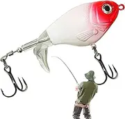 Saltwater Fishing Lures | Propeller Dynamic Lifelike Glide Bait,Fish Supplies for Freshwater Saltwater Deep Sea Boat Walleye Pike Musky