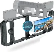 JJC Magnetic Smartphone Video Cage Rig for iPhone 15 14 13 12 Pro Max Mini & Magsafe Case,Universal Cell Phone Stabilizer Rig with 6 Cold Shoe Mounts,Phone Cage Rig for Filming Recording