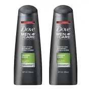 Dove Men+Care 2 in 1 Shampoo and Conditioner Fresh and Clean,12 Fl Oz (Pack of 2