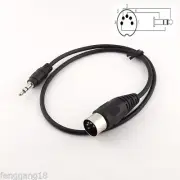 1x DIN 5 Pin Din MIDI Male Plug To 3.5mm Male Stereo Jack Audio Cable 50cm 0.5m