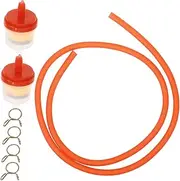 BELLIFFY 1 Hose and Filter for Go Kart Motorcycle Hose with Clips for Oil Cooling Systems Durable Construction