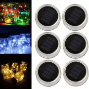 Solar Mason Jar Lid String Lights Waterproof Outdoor Battery Powered Decorative