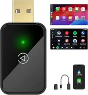 [Allivoox] Wireless Carplay Adapter & Android Auto Wireless Adapter, 2 in 1 CarPlay Box for OEM Wired Carplay Android Auto Car, Plug & Play, Mini USB Dongle for iPhone iOS 10+/ Android 10+/ Cars 2017 +