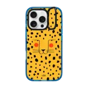 iPhone 16 Pro Impact Ring Stand Case MagSafe Compatible Cheetah face by Arual