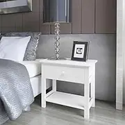 Bedside Cabinets 2 pcs Wood White Bedroom Storage