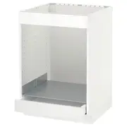 METOD / MAXIMERA base cab for hob+oven w drawer, white/Ringhult white, 60x60x80 cm
