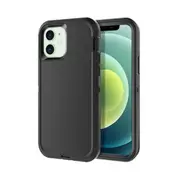 For Apple iPhone 12 Mini Case, Drop Resistant Defender Tradies Heavy Duty Rugged Shockproof Cover (Grey/Green )
