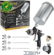 Master Pro 44 Series High Performance HVLP Spray Gun Ultimate Kit with 4 Fluid T