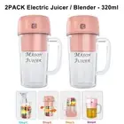 2X Portable Blender,One-handed Drinking Mini Juicers USB 340ML Shakes Smoothies