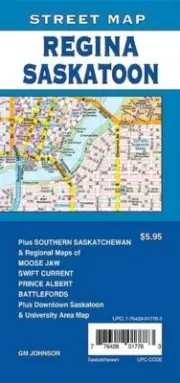 Street Map of Regina & Saskatoon, Canada, by GMJ
