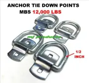 Anchor point D-ring x4, Heavy Duty 5344kg, 12.7mm lashing point tie down, tru...