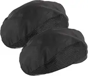 [Healifty] Soft Fabric Chef Hat Worker Hat Hair Net for Men and Women Cooks Essential Black