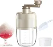 Hand Crank Shaved Ice Machine | Snow Cone Maker with Ice Cube Tray, Ice Crusher