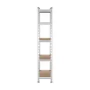 Sharptoo 4x Warehouse Storage Rack 5-tier 1.5m Silver
