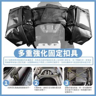 【XILLA】機車防水馬鞍包 40L 後座包 貨架包 尾包(機車環島 機車露營 旅行包 行李袋)