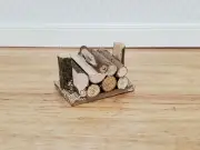 HALF SCALE Miniature Stack of Split Logs Wood Kindling for Firewood 1:24