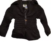 Ikali Girls Mid Down Jacket, Black, 2-4Y