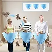 3 Pcs Baby Shower Games Bridal Shower Games Funny Activities- Funniest Game Ever for Baby Showers, Gender Reveals, Boy or Girl Parties – Oversized Diaper Toss Game