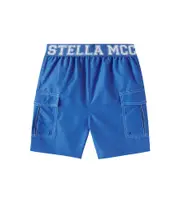 [Stella McCartney Kids] Stella McCartney Kids Logo swim trunks Y 4 blue