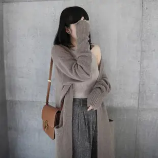 【M SELECT】韓 女款 慵懶風中長款毛衣 休閒針織外套