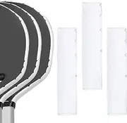 COMNICO Pickleball Paddle Protection Tape, 3Pcs Pickleball Edge Tape White Racket Pickleball Edge Guard Tape for Paddles Head Fits Standard Paddles Perfectly Curved Edge No Wrinkling