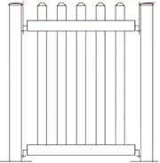 White PVC Picket Fence 1350mm high Temporary 990mm Wide Portable Fencing Events, 1350h x 990w Fence