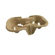 50x 2 Cup Egg Coffee Tray Kraft Brown Travel Drink Cup Holder Cafe Tea Takeaway