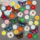 Butterfly Flower Patch Embroidery Iron on Sew on patch Badge For Clothes Bag