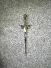 Vintage Knights/Dragon Sword Letter Opener, Stainless Steel Blade/Brass Handle