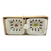 Rae Dunn "RED GRAPES" & "GREEN GRAPES" Colander Strainer Set
