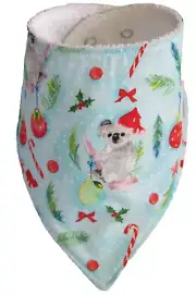 Handmade Christmas bandana baby bib- Aussie Christmas ~Koalas~