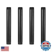 GeilSpace 1" × 10" Pre-Cut Black Metal Pipe, Industrial Steel Fits Standard O