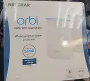 Netgear Orbi AC3000 Trri-Band Wireless Router - White, Pack of 2 RBK50 New