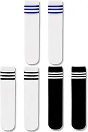 [Peysaitr] 3 Pairs Footballs Socks, Unisex Kids Football Socks,Breatable Football Basketball Hockey Sports Grip Socks for Kids, Boys, Girls, Youth, Junior, Running,Training,Rugby,Hockey (One Size), Black, White