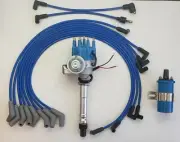 CHEVY 396 427 454 BIG BLOCK Small BLUE HEI Distributor + SPARK PLUG WIRES + COIL
