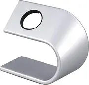 LIFKICH U Shaped Watch Cradle Stand for Charging Sturdy Silver Dock Station with Non Slip Base Elegant Design for Comfortable Viewing Angle No Assembly Required