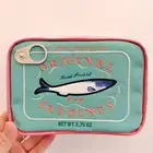 Makeup Holder Lip Gloss Organizer Embroidered Sardines Makeup Bag for Travel
